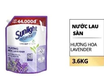Nước lau sàn Sunlight tinh dầu thảo mộc Hương hoa Lavende 3.6kg