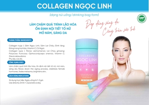 COLLAGEN Sâm Ngọc Linh hộp 10 gói x 25ml