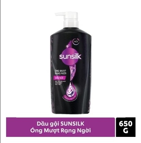 Dầu gội Sunsilk đen óng mượt rạng ngời chai 650g
