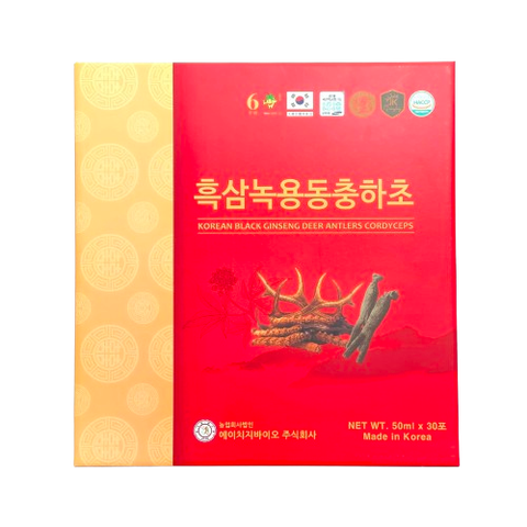 Hắc Sâm Nhung Hươu Đông Trùng hộp 30 gói x 50ML