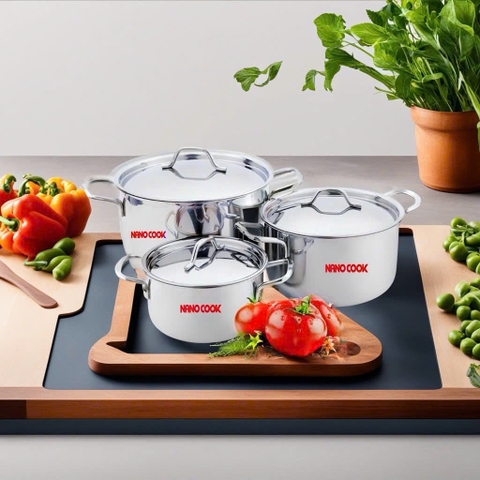 Nồi inox 1 đáy + nắp inox