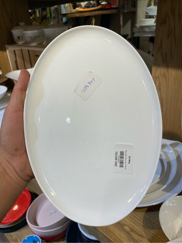 Đĩa xoài trắng trơn 10inch