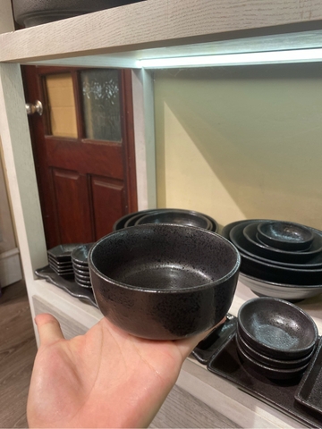 Chén 12 cm màu đen (không vệt) (MÀU MỚI)
