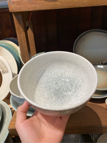 Tô tròn 16cm trắng phun đen