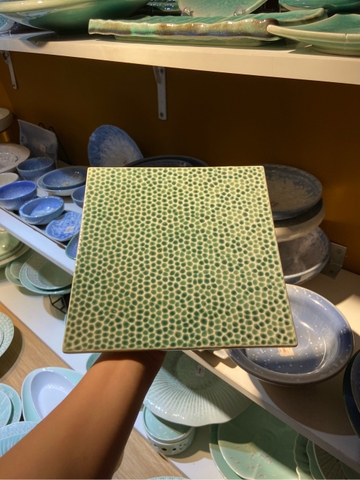 Đĩa vuông bằng 8inch xanh ngọc