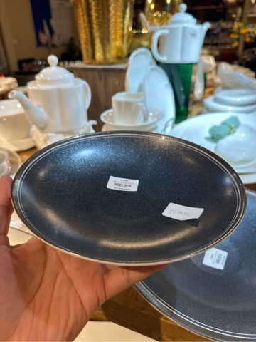 Đĩa sâu 8.5inch ghi viền bạc