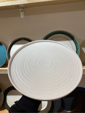 Dĩa tròn vành đứng 30cm tuyết trắng