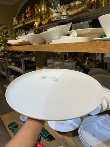 Đĩa xoài trắng trơn 14inch