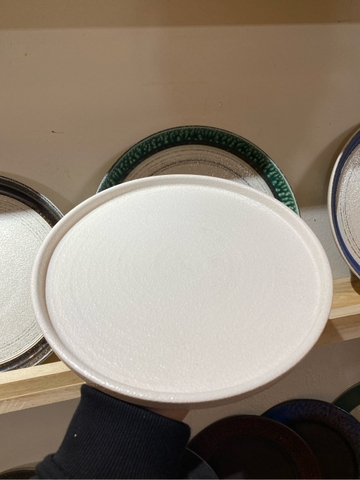 Dĩa tròn vành đứng 22cm tuyết trắng