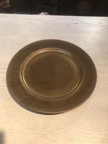 Dĩa tròn 25cm Nâu đồng