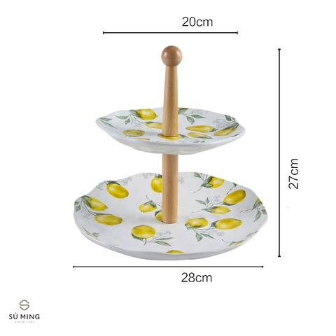 Giá 2 tầng chanh vàng