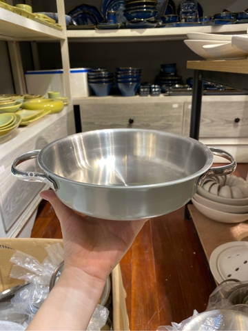 Chảo inox phủ ceramic 20 x 5cm Edelkochen_KN - Xanh Cốm