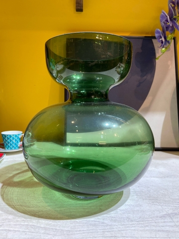 Bình thuỷ tinh quả bầu xanh