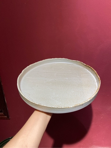 Đĩa tròn vành đứng 10.5inch màu ghi