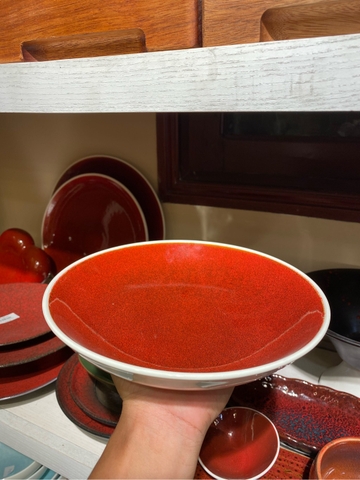 Đĩa sâu 8 đỏ viền trắng