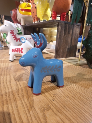 Tượng con nai 13 cm xanh DC