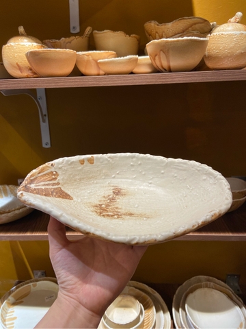 Đĩa thuyền 10inch nâu sa mạc