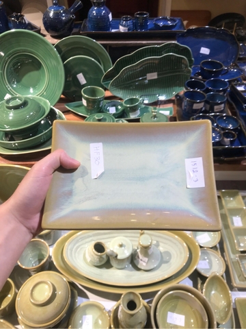 Dĩa 21x14.5x2.8cm xanh bơ