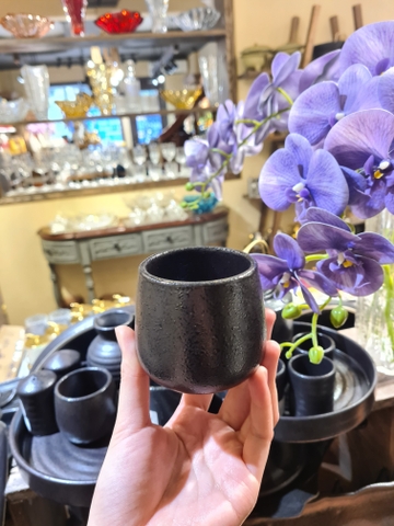 Ly 6cm màu đen (không vệt)