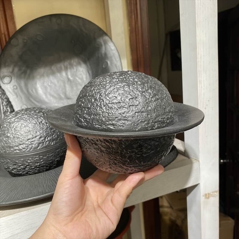 Bát soup có nắp 7inch đen méo C339