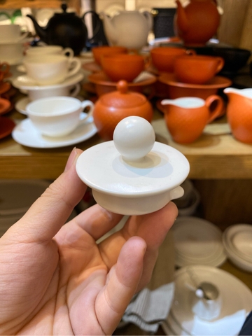 Nắp Ấm trà trung Kaleidoscope trắng