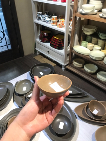 Chén chấm 9x3cm màu nâu trổ (matte)