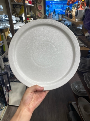 Dĩa tròn lava 28.5cm tuyết trắng