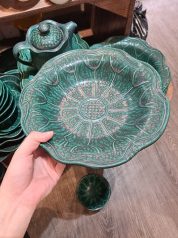 Tô trẹt miệng dúng sen 27cm xanh Thiên Phúc