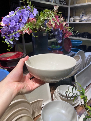 Tô tròn 18cm màu Kem