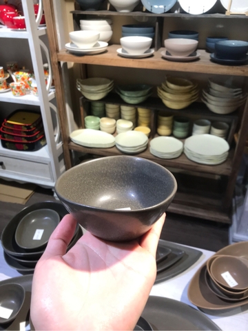 Chén cơm 11.5x5cm màu đen trổ (matte)