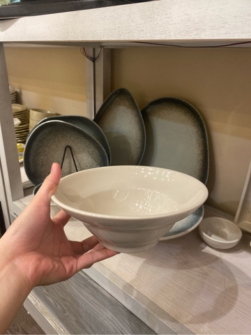 Bát chiết yêu 20cm M1 màu kem (lòng nhỏ) (cái)