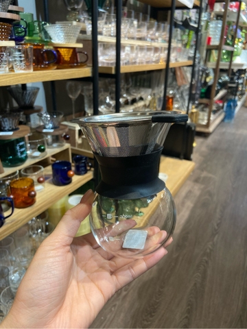 Bình rót thuỷ tinh đai đen