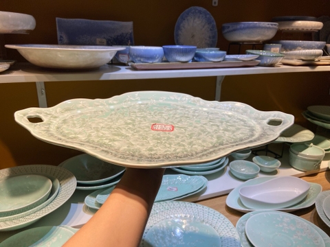 Đĩa quai 18inch xanh khảm