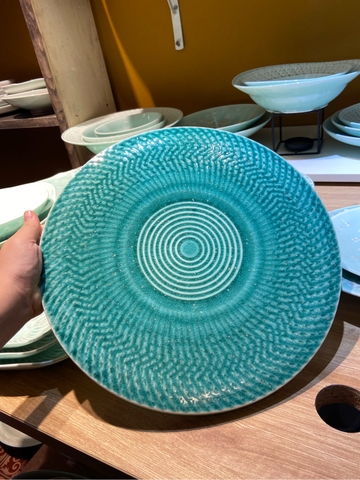 Đĩa tròn bằng 14inch xanh ngọc