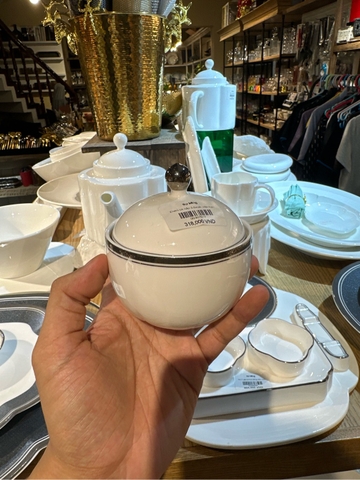 Chén có nắp 3.5inch viền bạc