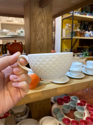 Tách trà nhỏ Kaleidoscope trắng