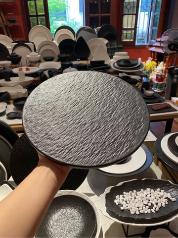 Đĩa bằng 25cm đen LP2S-25D