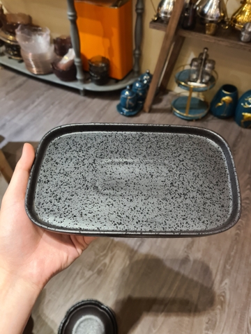 Đĩa CN 22x14 cm đen