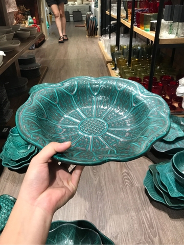 Tô trẹt miệng dúng sen 33cm xanh Thiên Phúc