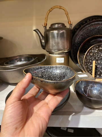 Chén tam giác 5inch mè đen