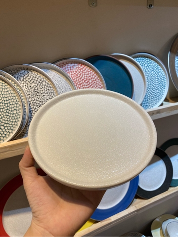 Đĩa tròn vành đứng 18cm lộc phát không vệt