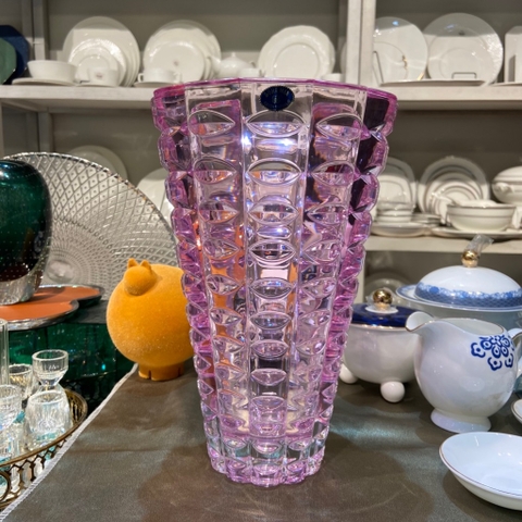 Lọ hoa Millenium hồng 26cm Crystal Bohemia
