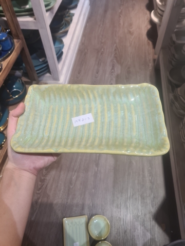 Dĩa CN 19x12x2.3cm xanh bơ