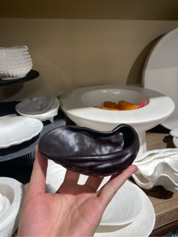 Dĩa hàu 13cm màu đen