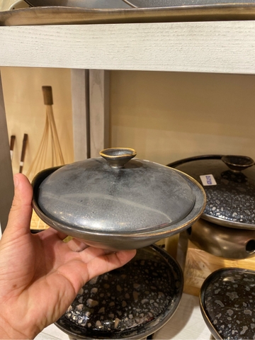 Bát soup có nắp 7 black