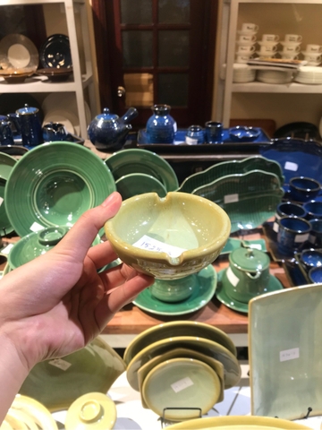 Gạt tàn 9.3x9.3x3.7cm xanh bơ