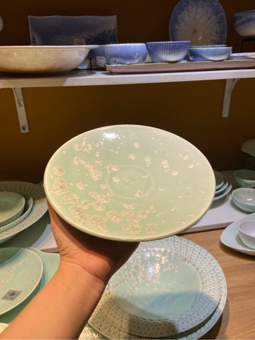 Đĩa chân 9inch xanh khảm