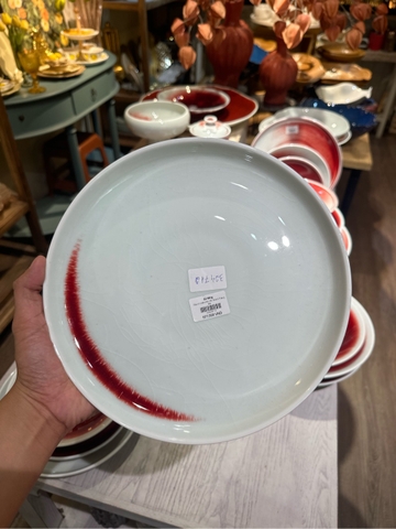 Đĩa có chân nhỏ 10.75inch Trăng Đỏ