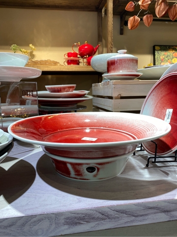 Đĩa Bếp 13.5inch Trăng Đỏ