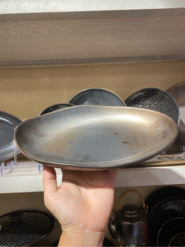 Đĩa oval sâu 10 black